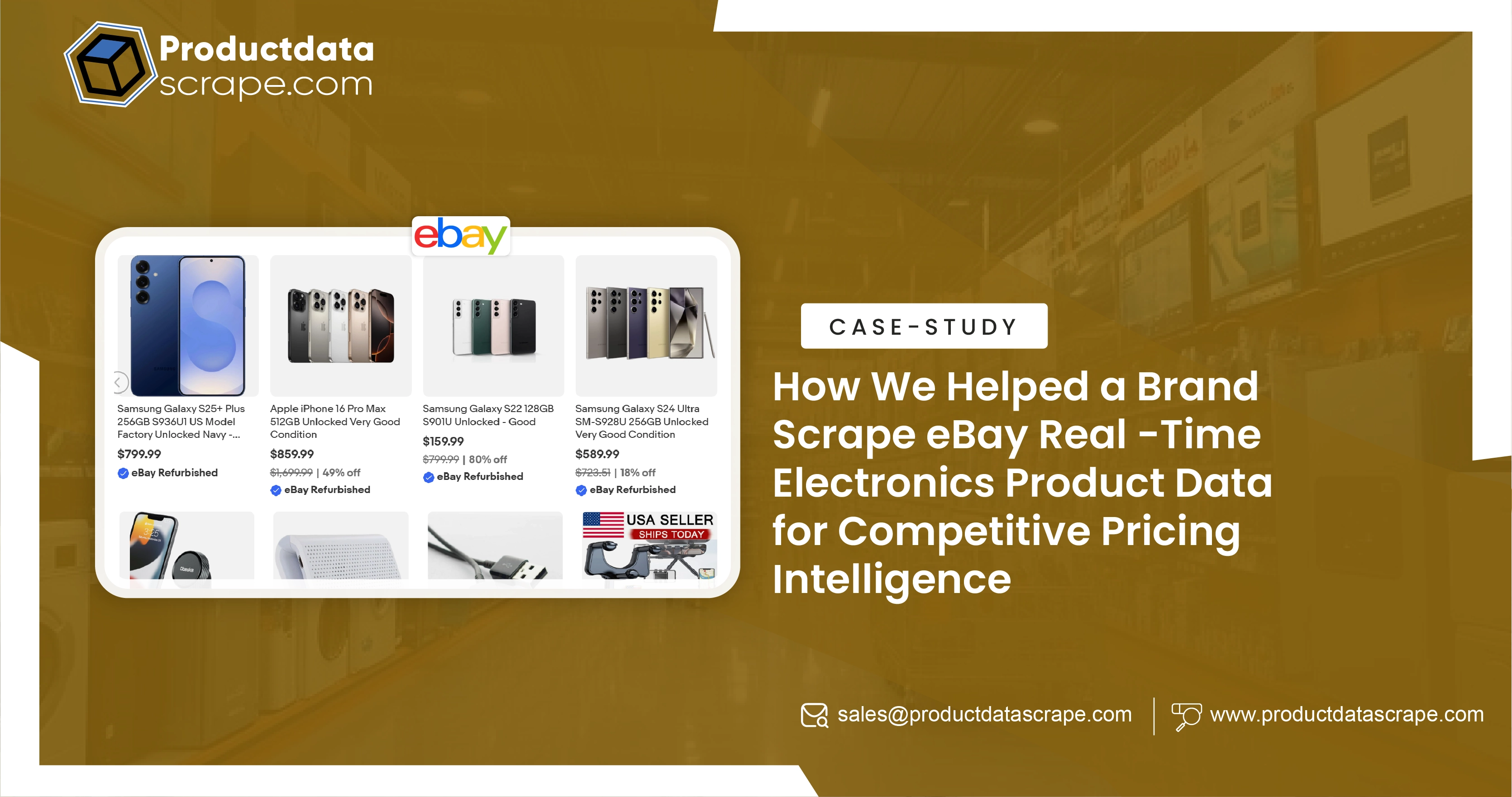 How We Enabled a Consumer Electronics Brand to Optimize Pricing Strategies Through eBay Electronics Data Scraping